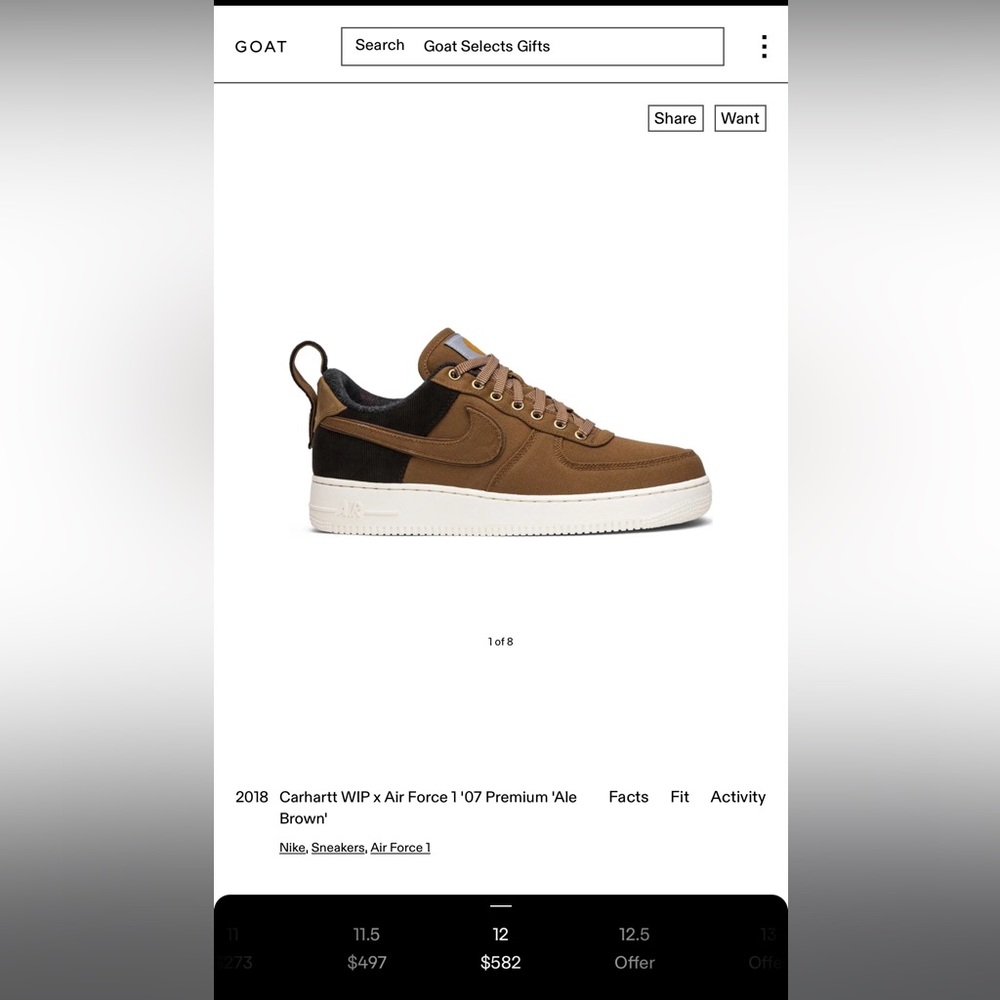 Carhartt WIP x Air Force 1 '07 Premium 'Ale Brown'